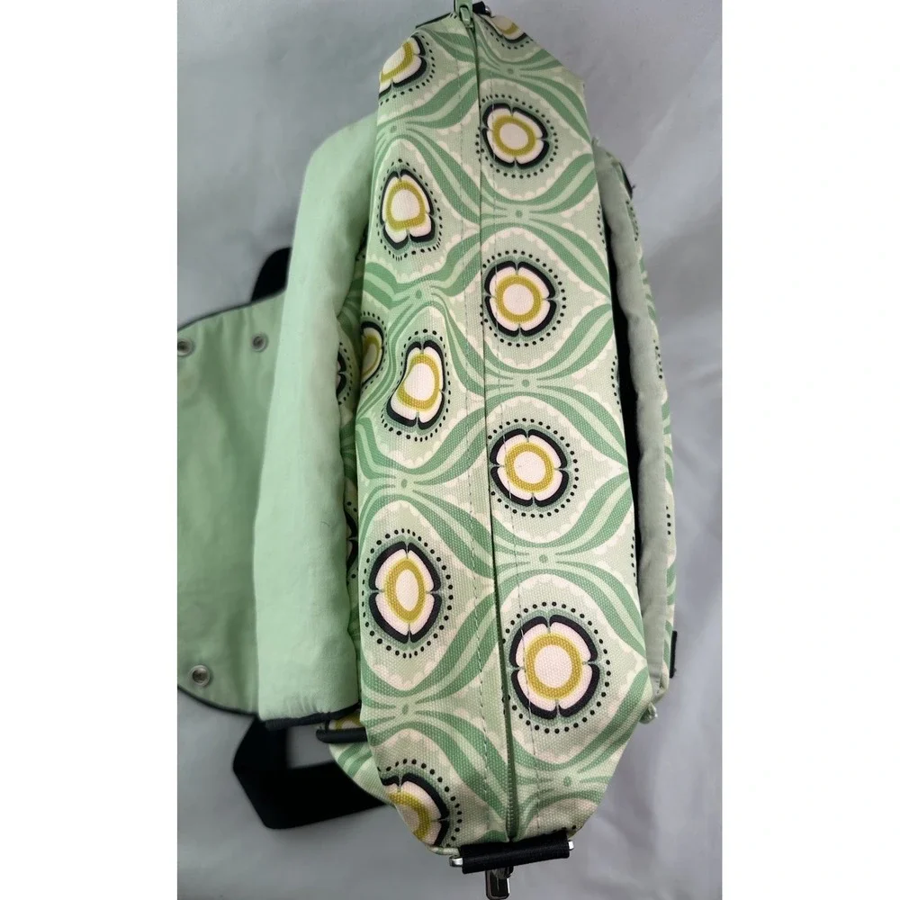 PETUNIA PICKLE‎ BOTTOM Boxy Backpack DIAPER BAG Changing Pad Aqua Floral